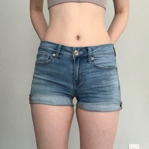 American Eagle Light Wash Denim Shorts